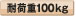 耐荷重100kg